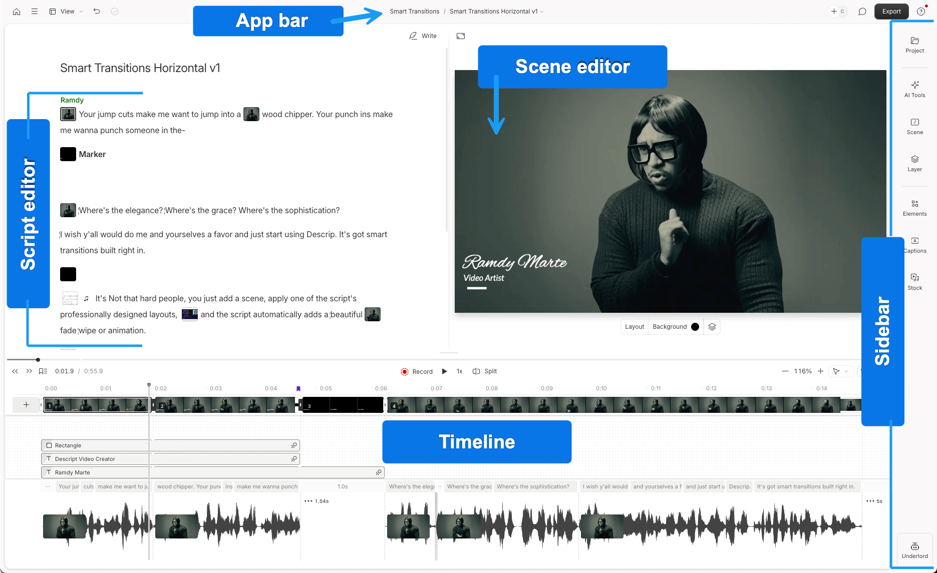 Edición de audio y video basada en texto con Descript AI