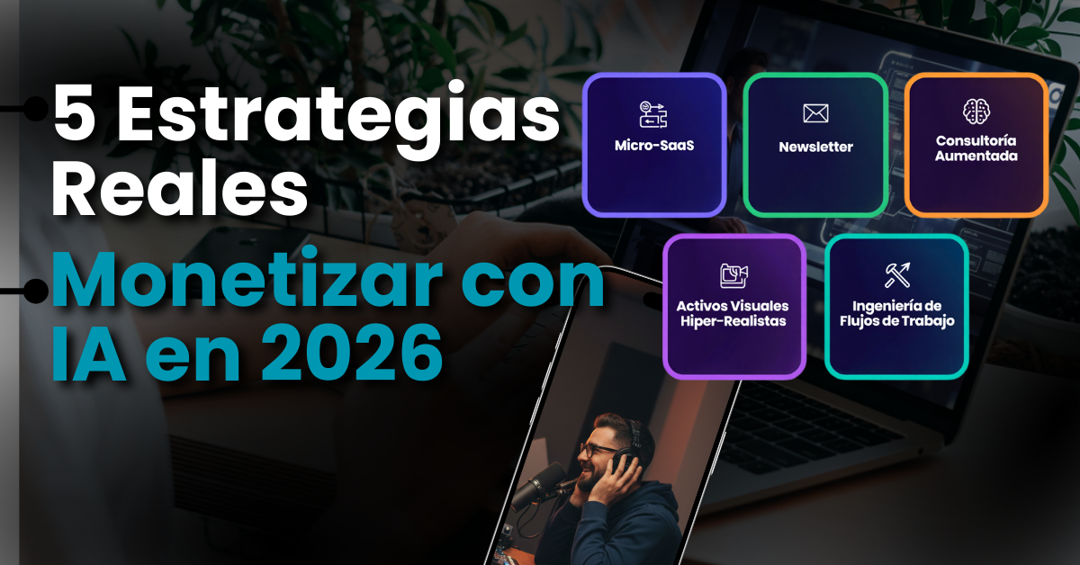 5 Estrategias reales para monetizar contenido con IA en 2026